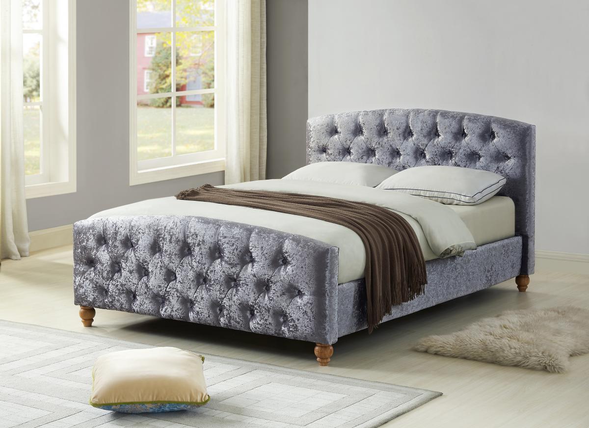 millbrook-crushed-velvet-bed | M S CARPETS & FURNITURE